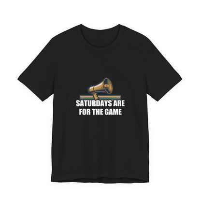 Vintage Gameday Megaphone Retro Navy & Gold Football Tee — Vintage Gameday Megaphone Football Field Tee - Retro Navy & Gold Sports Broadcast Sticker Shirt