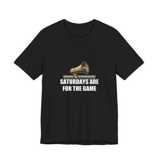 Vintage Gameday Megaphone Retro Navy & Gold Football Tee — Vintage Gameday Megaphone Football Field Tee - Retro Navy & Gold Sports Broadcast Sticker Shirt