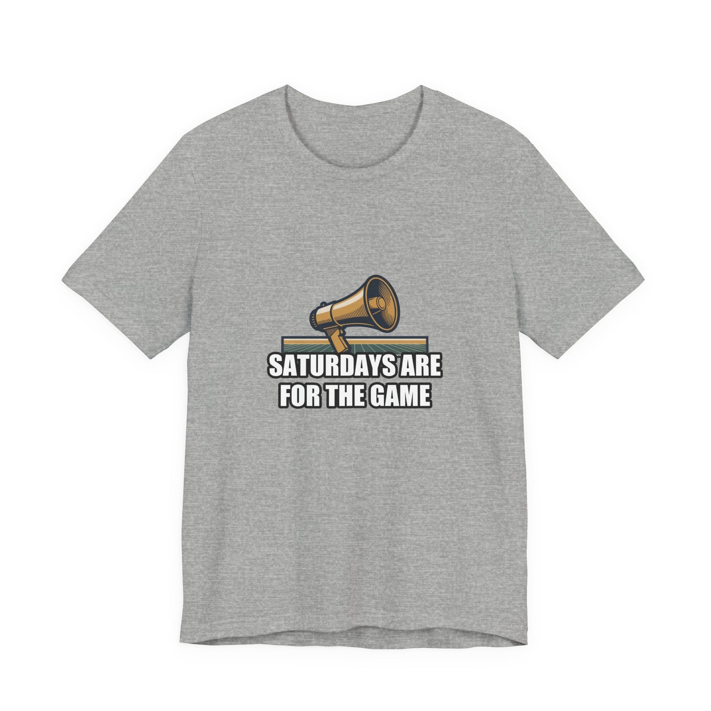 Vintage Gameday Megaphone Retro Navy & Gold Football Tee — Vintage Gameday Megaphone Football Field Tee - Retro Navy & Gold Sports Broadcast Sticker Shirt