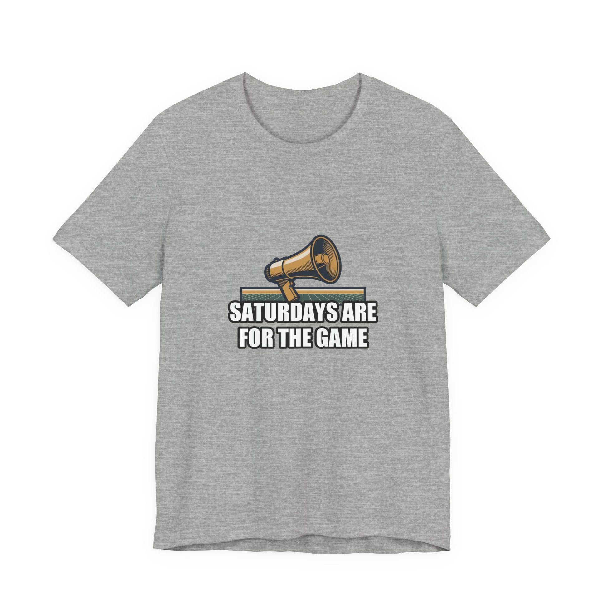 Vintage Gameday Megaphone Retro Navy & Gold Football Tee — Vintage Gameday Megaphone Football Field Tee - Retro Navy & Gold Sports Broadcast Sticker Shirt