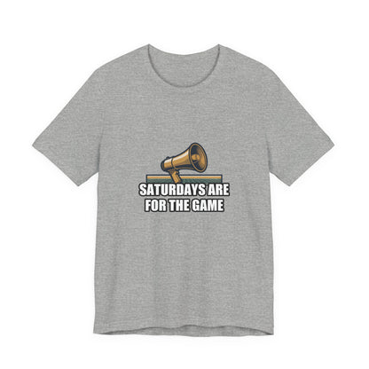 Vintage Gameday Megaphone Retro Navy & Gold Football Tee — Vintage Gameday Megaphone Football Field Tee - Retro Navy & Gold Sports Broadcast Sticker Shirt