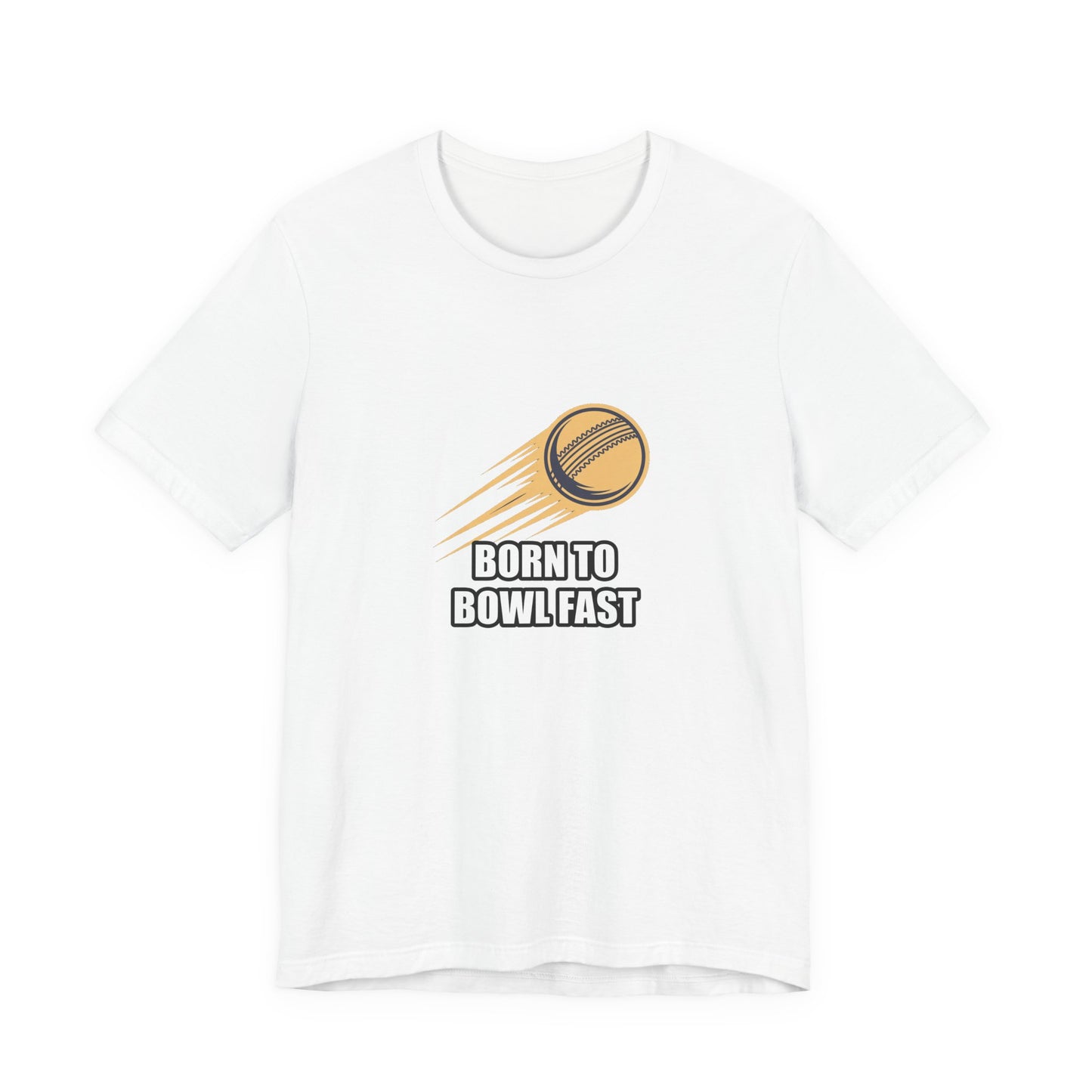 Fast Bowling Cricket Ball Sticker Tee | Bold Vector Design — gurnoor brar