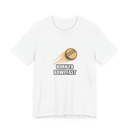 Fast Bowling Cricket Ball Sticker Tee | Bold Vector Design — gurnoor brar