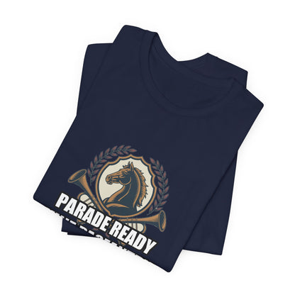 Royal Heraldic Crest Tee - Vintage Noble Horse & Ceremonial Trumpets Emblem