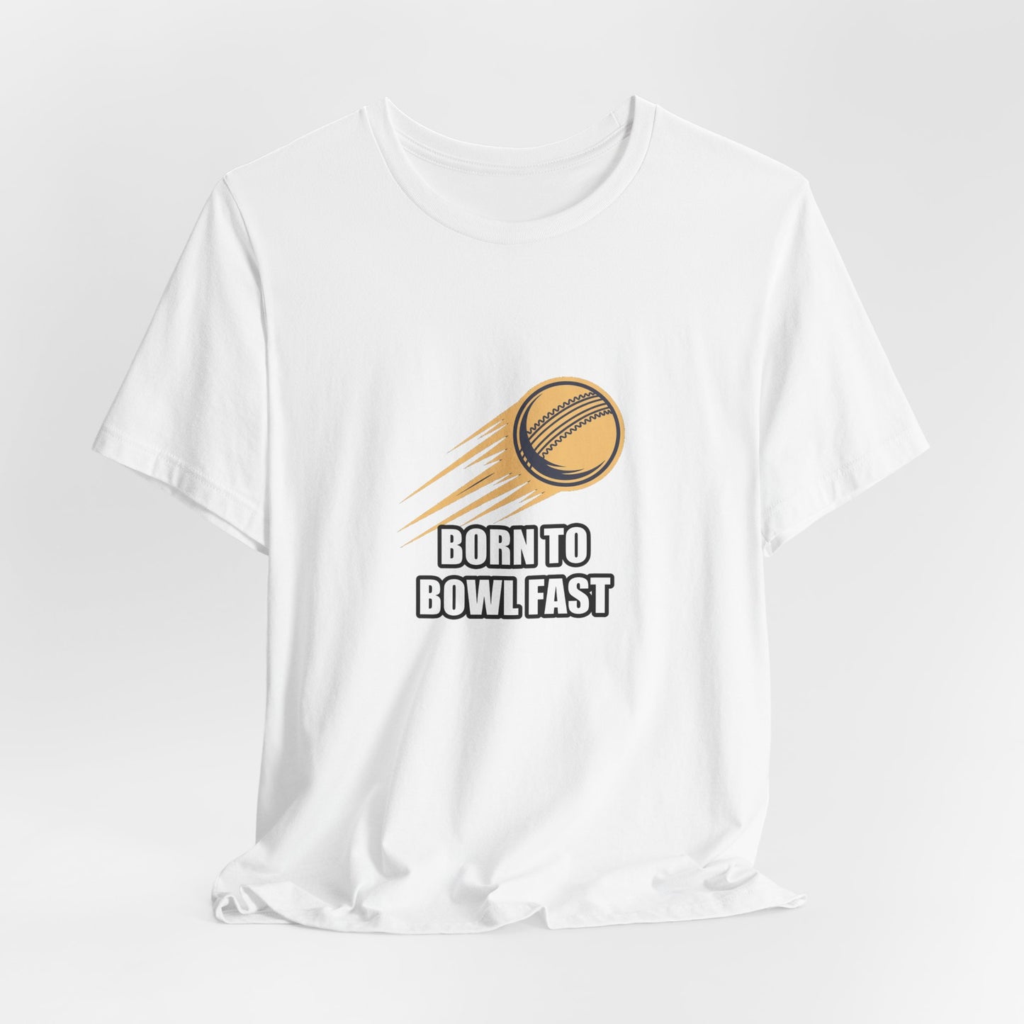 Fast Bowling Cricket Ball Sticker Tee | Bold Vector Design — gurnoor brar