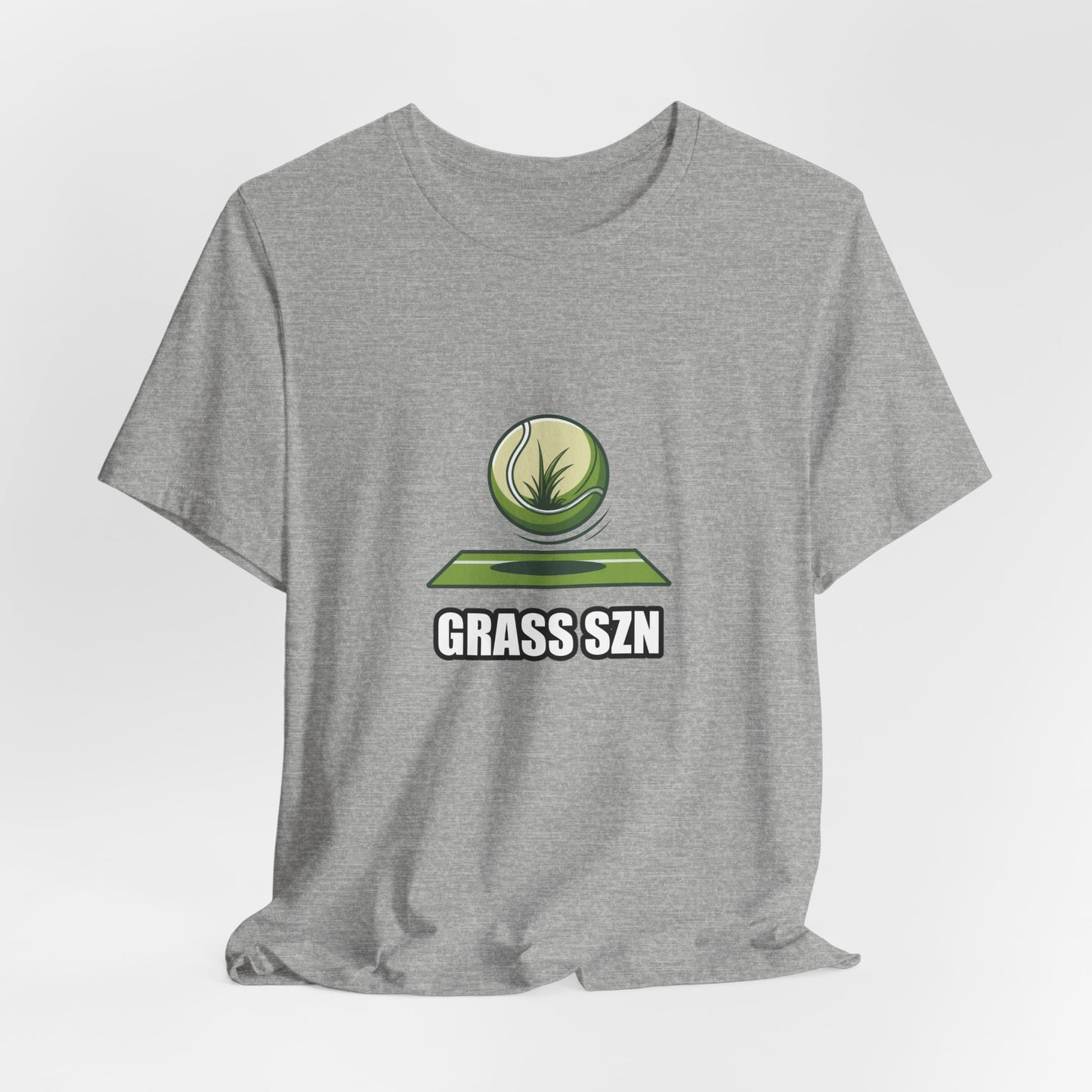 Grass Court Tennis Ball Sticker - Minimalist Summer Lawn Tournament Vector Tee