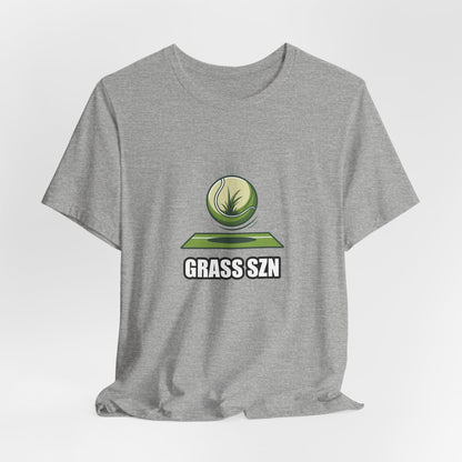 Grass Court Tennis Ball Sticker - Minimalist Summer Lawn Tournament Vector Tee