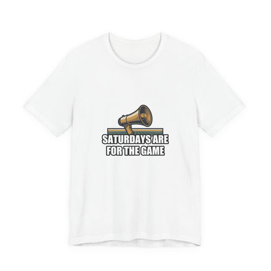 Vintage Gameday Megaphone Retro Navy & Gold Football Tee — Vintage Gameday Megaphone Football Field Tee - Retro Navy & Gold Sports Broadcast Sticker Shirt