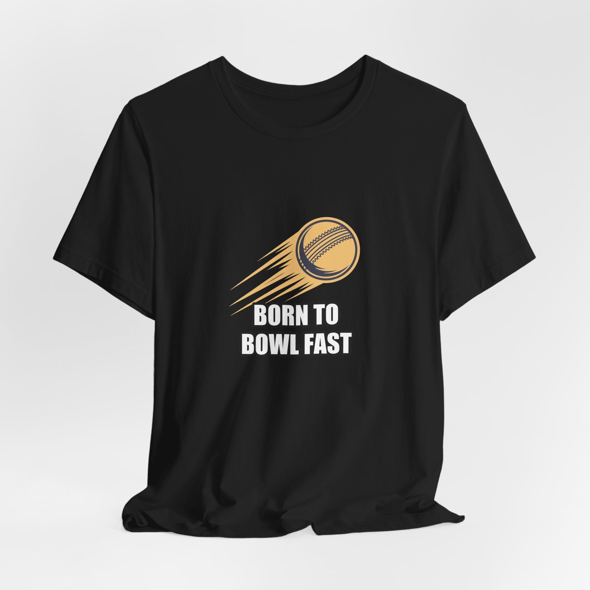 Fast Bowling Cricket Ball Sticker Tee | Bold Vector Design — gurnoor brar