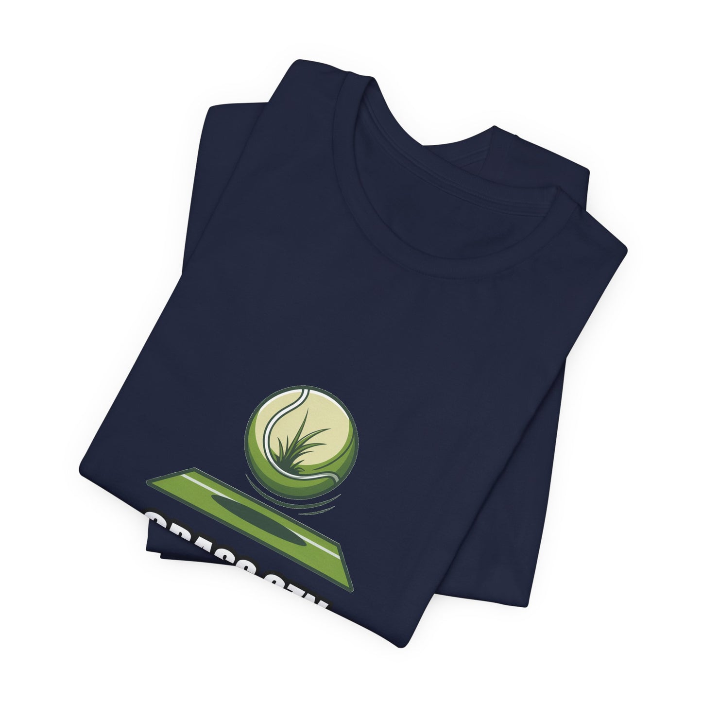 Grass Court Tennis Ball Sticker - Minimalist Summer Lawn Tournament Vector Tee