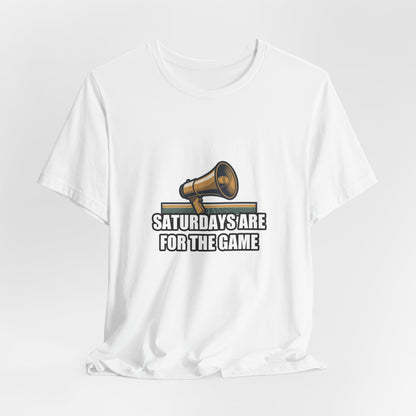 Vintage Gameday Megaphone Retro Navy & Gold Football Tee — Vintage Gameday Megaphone Football Field Tee - Retro Navy & Gold Sports Broadcast Sticker Shirt