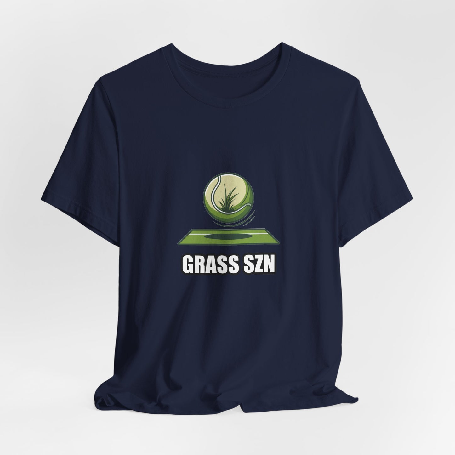Grass Court Tennis Ball Sticker - Minimalist Summer Lawn Tournament Vector Tee