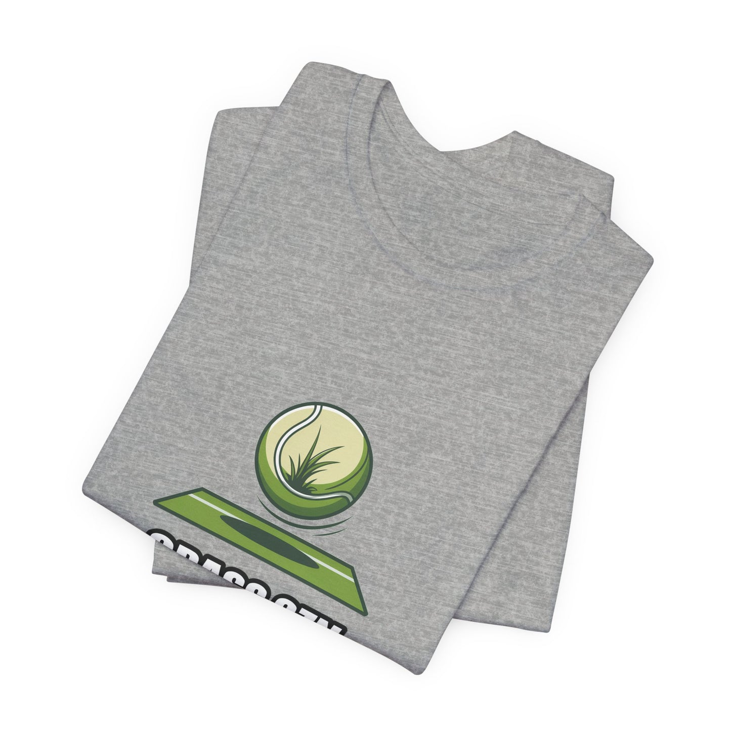 Grass Court Tennis Ball Sticker - Minimalist Summer Lawn Tournament Vector Tee